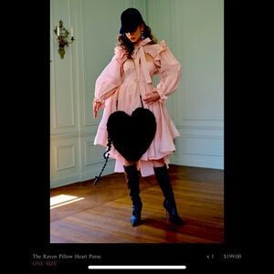 BRAND NEW PACKAGED Raven pillow heart purse by Selkie